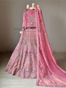 Brand New designer Pink Embroidered Lehenga Choli