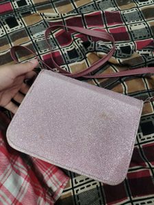 Sparkly Pink Crossbody Bag