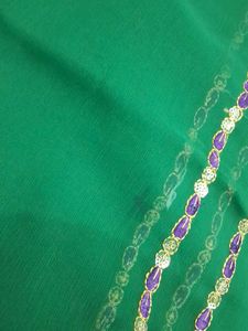 Green Floral Saree with  blouse
