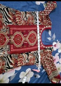 Red Ethnic Kurta Set lil warm