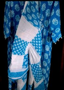 Blue Floral Print Dress