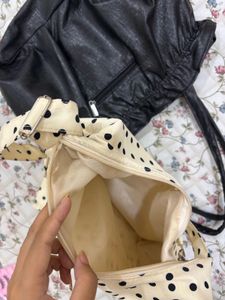 Coquette Cute Polka Dot Hobo Bag