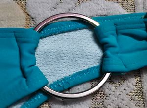 Teal Bikini Bottom with Floral Ties