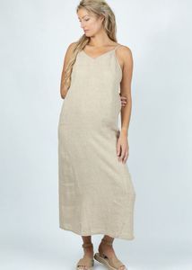 Linen Blend Maxi Dress