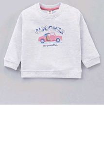 Girls' Cute Car Print Sweatshirt &amp; Pants Set
