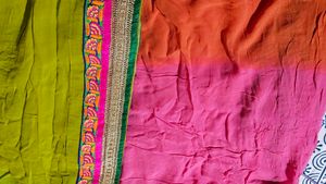 🔻Price Drop-Multicolour Saree With Blouse