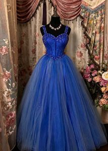 Stunning Royal Blue Embellished Ball Gown
