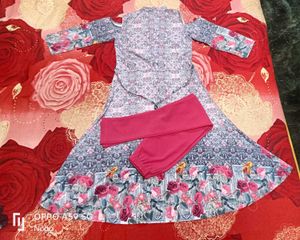 Designer Floral Print Kurta with Pants