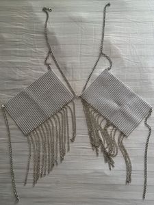 Sparkling Rhinestone Fringe Top