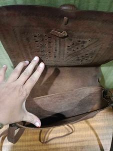 Vintage Embossed Leather Crossbody Bag