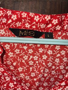 Red Floral Top
