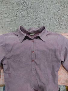 Lavender shirt in soft velver fabric with free cot