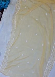 Creamy Light Yellow Suit Garara