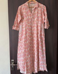 Floral Print Cotton Kurta