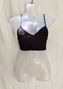 I. Black Bralette Crop Top