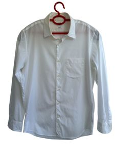 Classic White Men's Button-Down Shirt