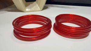 Red Glass Bangles Set