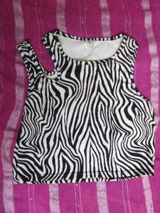 y2k Zebra Print Cut-Out Tank Top