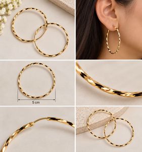 Twisted Hoop Earrings