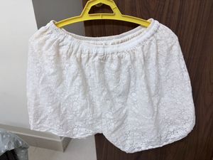 White Lace Beach Shorts
