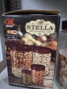 4 Pieces Stella Storage Jars Set