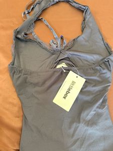Chic Halter Neck Ruffled Top