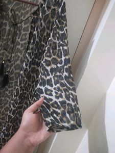 Tiger Shrug With Frill Ruffle