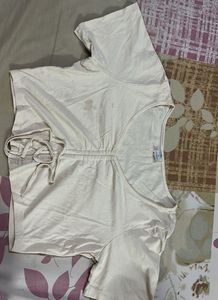 Ruched V-Neck Crop Top