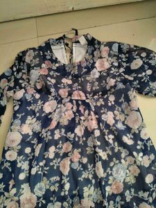 Cute Floral Top &amp; Denim Shorts Set