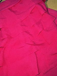 Ruffle Strapless Pink Dress