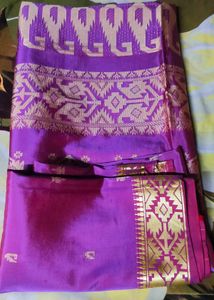 Pure Silk Kanjivaram Saree with zari motifs