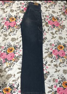Stylish Denim Cargo Jeans charcoal