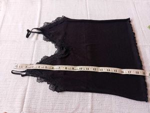 Black Lace Trim Camisole Top