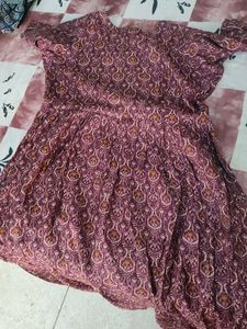 Ethnic Print Aalia Kurta (Side Cut) With Dupatta