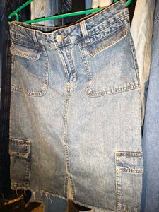 Denim Mini Skirt 32 -34 in