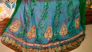 Designer Lehnga Saree With Stiched Blouse