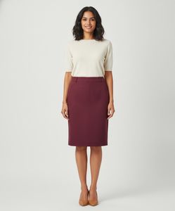 Tommy Hilfiger Burgundy Knee-Length Skirt,