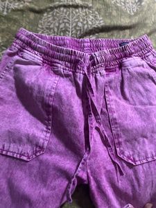 pink Acid Wash Joggers
