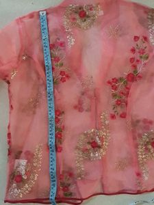 Embroidered Pink Kimono Jacket