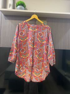 Vibrant Geometric Print Kurta