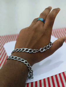 Rainbow Stainless Steel Ring and Chain