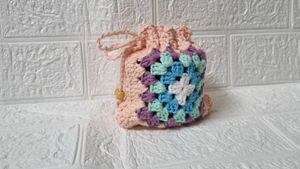 Handmade Granny Square Potli Bag