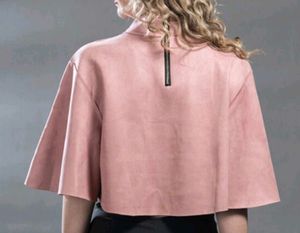 Velvet Cute Pink Crop Top