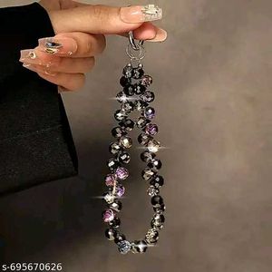 Sparkling Beaded Keychain Charm