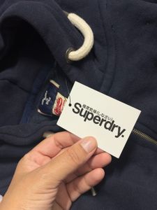 Superdry Navy Hoodie with Red Logo NWT