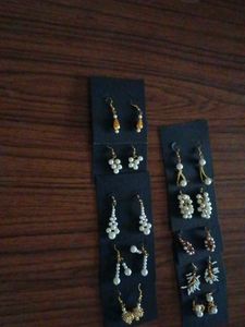 Assorted Pearl &amp; Gold Tone Earrings