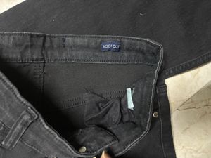 long boot cut jeans (black)