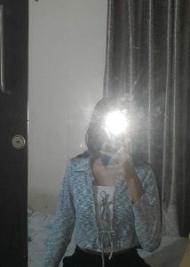 stylish tie up cardigan top