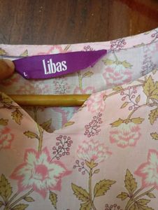 libas Pink Floral Kurta Set