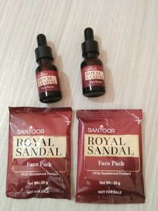 👸Santoor Royal Sandal Face Serum & Pack